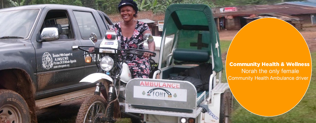 Community Health and Wellness Uganda- Norah the only female Community Health Ambulance driver